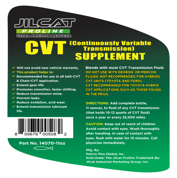 CVT Transmission Supplement Jilcat Proline back